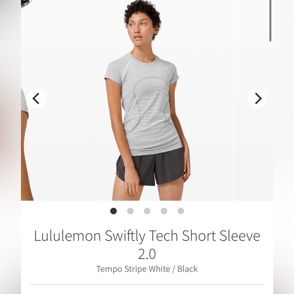 lululemon athletica Tops - Lululemon swiftly tech short sleeve striped - 6